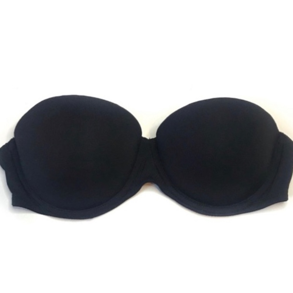 PINK victoria’s Secret Black Strapless Bra, Sz 36D